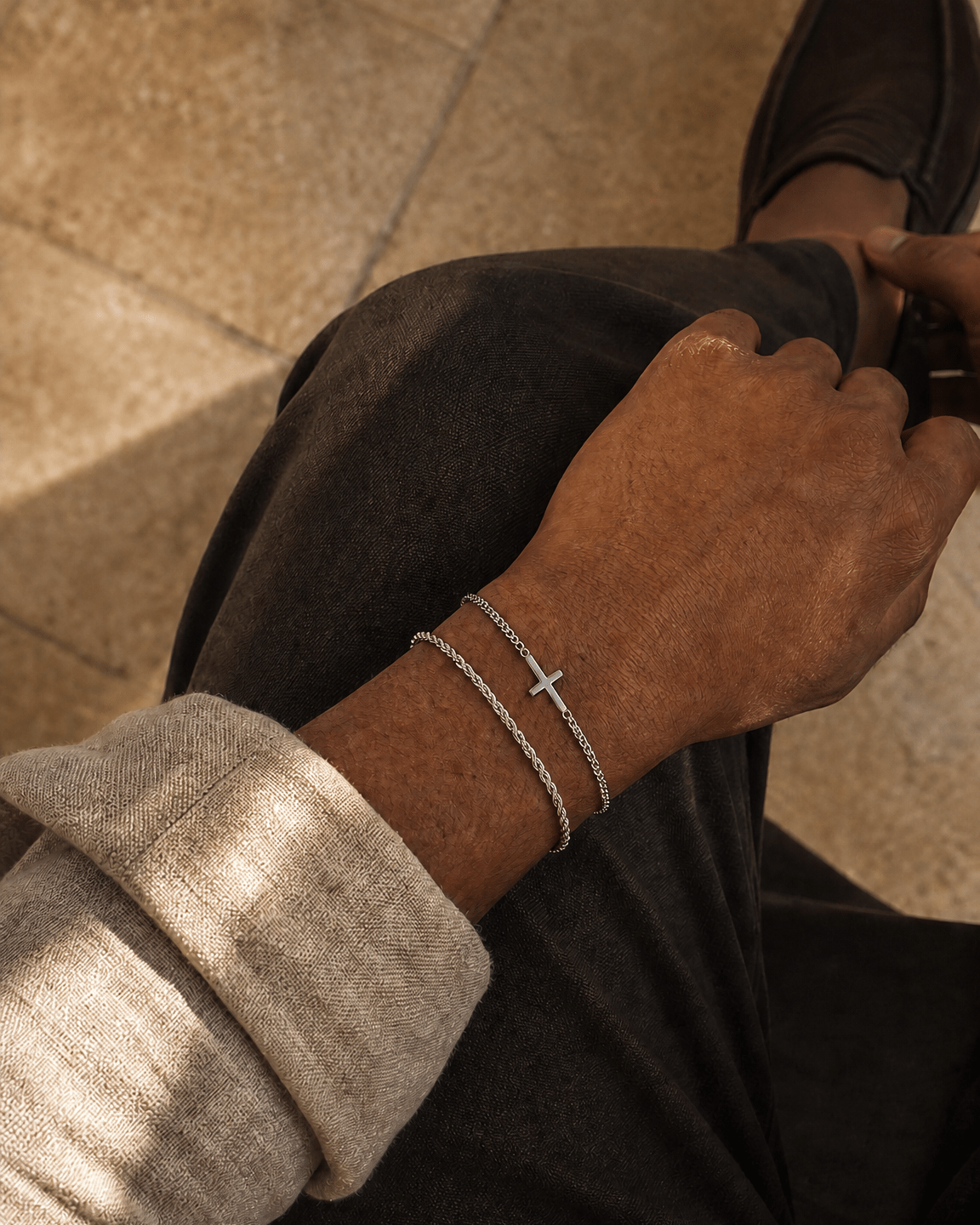 CROSS BRACELET | SILVER - Aeros The Brand - Bracelet